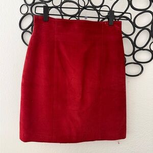 Danier Vintage suede  Red Women's Skirt